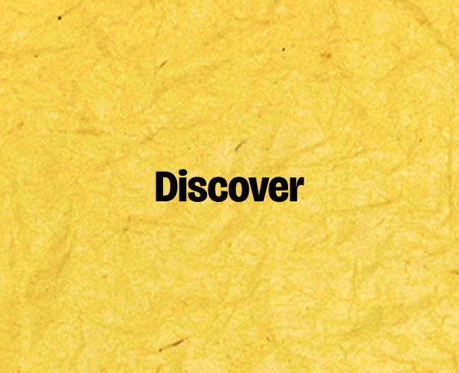 Illustration with paper background and Headline Discover..